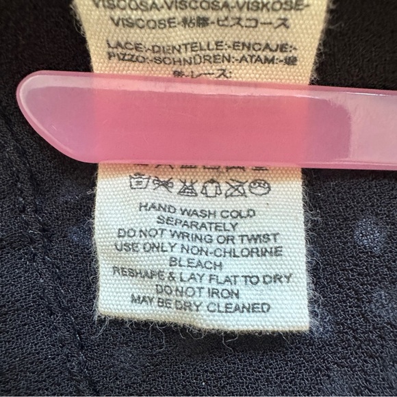 Free People Tank Top Womens XS Petite Black Rory Crochet Keyhole Front Buttons - Picture 15 of 15